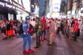 Captain America and Hulk in Times Square Royalty Free Stock Photo